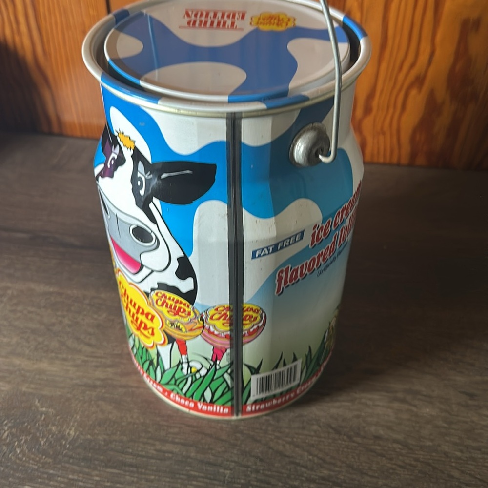 Chupa Chups Vintage decorative lollipop Tin Can 3rd edition empty Cow - Picture 4 of 6